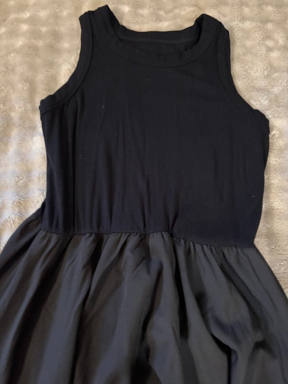 Sleeveless Casual Semi Dressy Black Maxi Dress, Summer and Spring Wear, Large